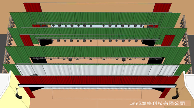 重慶某中學(xué)多功能劇場燈光音視頻舞臺(tái)機(jī)械設(shè)計(jì)方案 成都鷹皇燈光音響工程